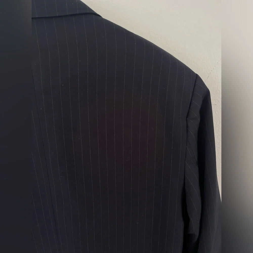 Nautica Blazer Suit Jacket Sportscoat Navy Blue w/ Pinstripe Boys 18 Regular